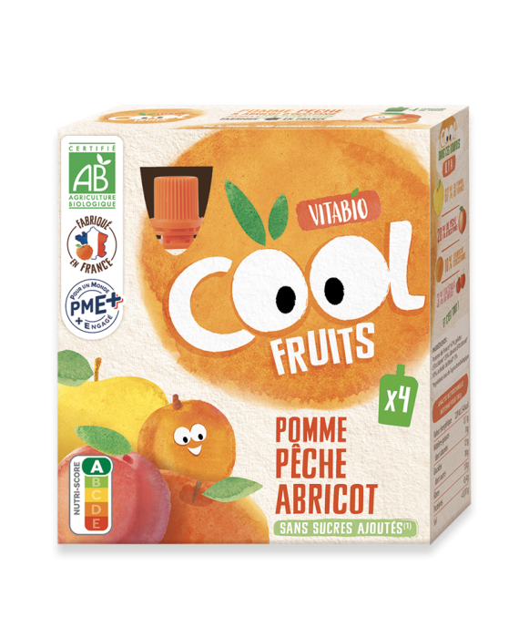 Vitabio COOL FRUITS POMME PÊCHE ABRICOT Alimentation Repas Orchestra