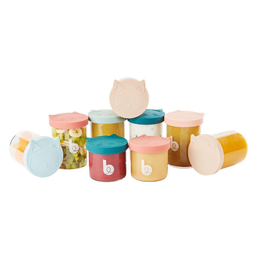 babymoov Pots de conservation repas bébé Babybols verre 4x240 ml